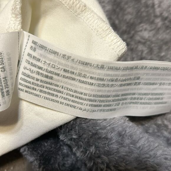 Abercrombie & Fitch Soft A&F Collection White Lace-Up Seamless Scuba Tank XL - Picture 6 of 6